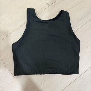 Girlfriend Collective Black Dylan Rib Tank Bra